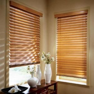 wide slat wooden venetian window blinds